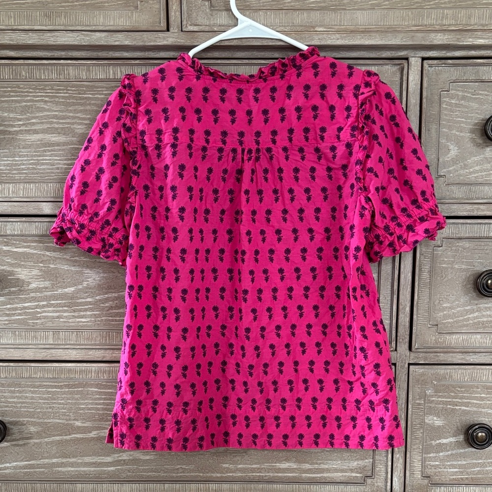 J. Crew Fuchsia Ruffle Blouse - Picture 4 of 4